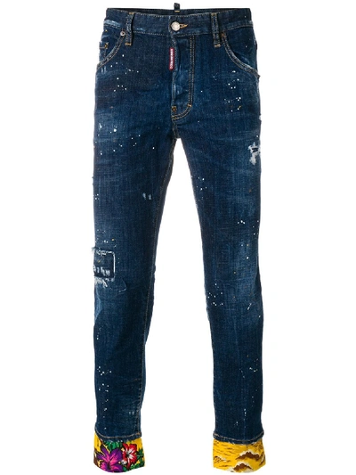 Shop Dsquared2 Skater Jeans - Blue
