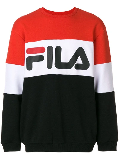 Shop Fila Logo Colour Block Sweatshirt