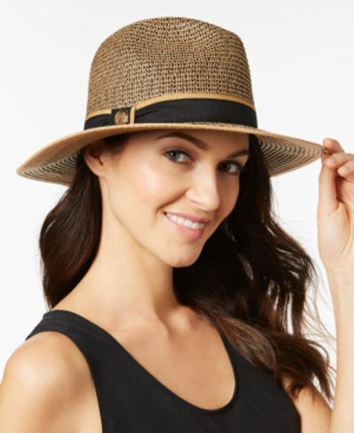 Shop Vince Camuto Tweed Panama Hat In Black