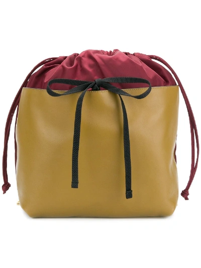 Shop Marni Panel Drawstring Backpack