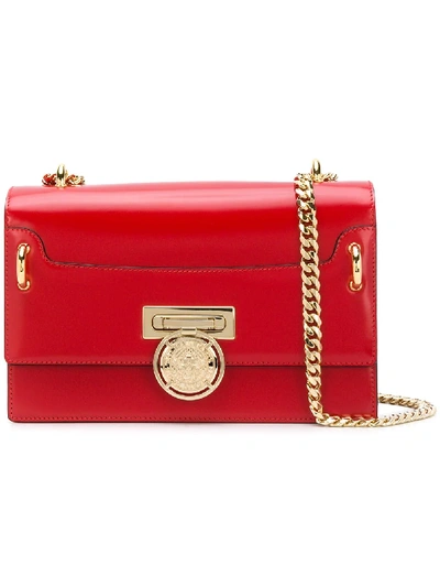 Shop Balmain Shiny Bbox Shoulder Bag In Red