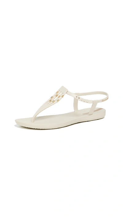Shop Ipanema Sunray T-strap Sandals In Beige/beige