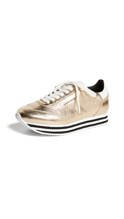 Shop Rebecca Minkoff Susanna Sneakers In Gold