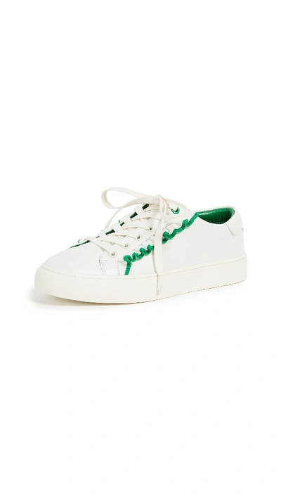 Shop Tory Sport Ruffle Sneakers In Snow White/vineyard