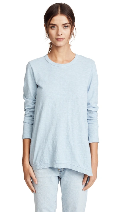 Shop Wilt Asymmetrical Tunic Tee In Washed Blue