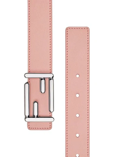 Shop Fendi Logo Buckled Belt In Pink