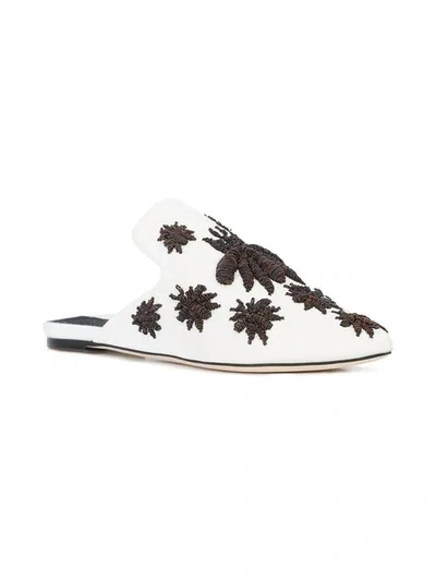 Shop Sanayi313 Embroidered Bug Patch Slippers