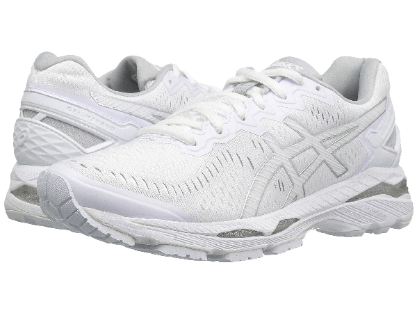 Asics Gel Kayano 23 In White Snow Silver Modesens