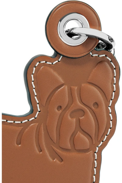 Shop Loewe Embossed Leather Keychain