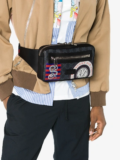 Shop Gucci Night Courrier Gg Supreme Belt Bag I In Black