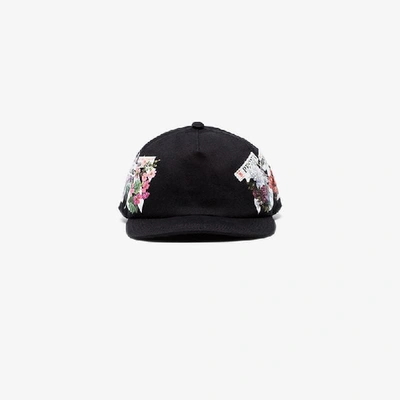 Shop Off-white Floral Baseball Cap In Black