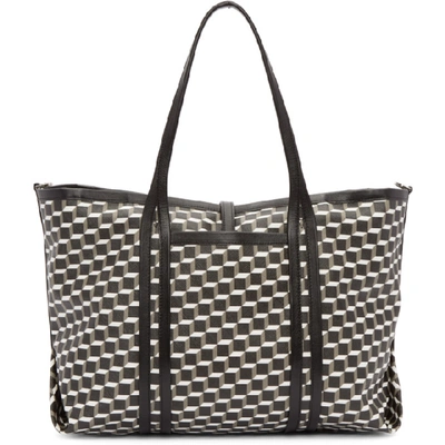 Shop Pierre Hardy Tricolor Perspective Cube Tote In Black White