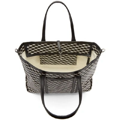 Shop Pierre Hardy Tricolor Perspective Cube Tote In Black White