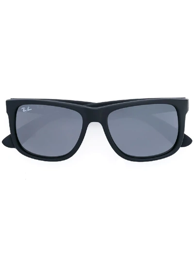 Shop Ray Ban Square-frame Logo Sunglasses In Black