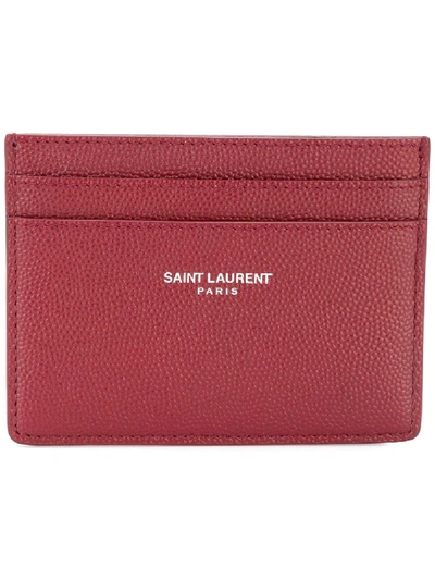 Shop Saint Laurent Paris Cardholder - Red