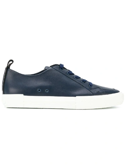 Shop Fendi Classic Lace-up Sneakers - Blue