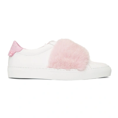 Shop Givenchy White And Pink Mink Urban Knots Sneakers In 149 Pink