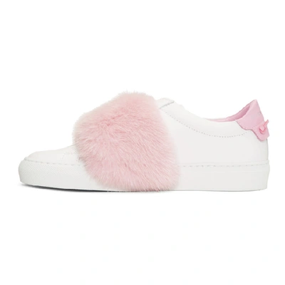 Shop Givenchy White And Pink Mink Urban Knots Sneakers In 149 Pink