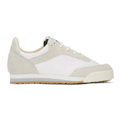 Shop Spalwart White And Grey Pitch Sneakers