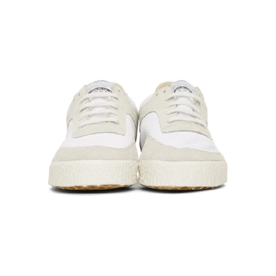 Shop Spalwart White And Grey Pitch Sneakers