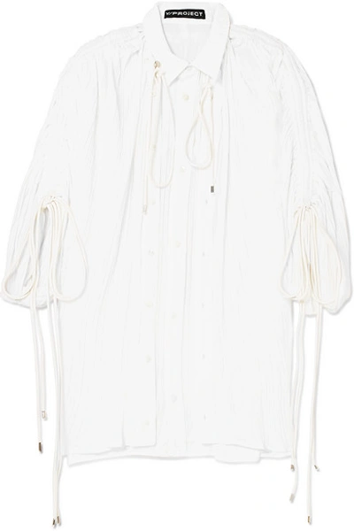 Shop Y/project Plissé-voile Shirt In White