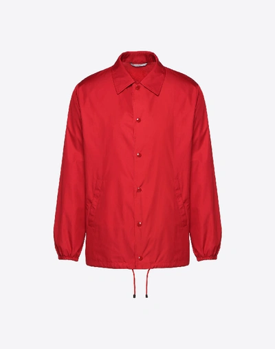 Valentino "coach Jacket With Vltn Print   " Man Red Polyester 100% 46 In Red