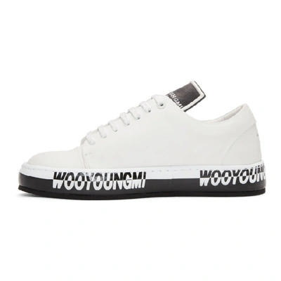 Shop Wooyoungmi Off-white Logo Sneakers In 611w White