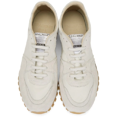 Shop Spalwart White Marathon Trail Sneakers
