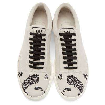 Shop Wooyoungmi Grey And Black Paisley Sneakers In 617i Black