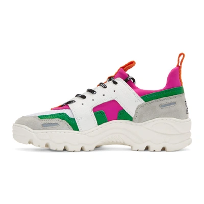 Shop Ami Alexandre Mattiussi Pink And White Neoprene Lucky 9 Sneakers In 650 Pink
