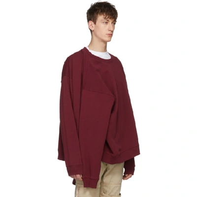 Shop Y/project Burgundy Four Sleeves Sweatshirt
