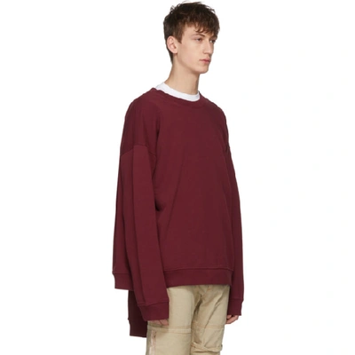 Shop Y/project Burgundy Four Sleeves Sweatshirt