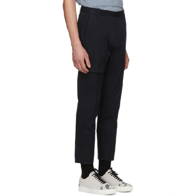 Shop Wooyoungmi Navy Twill Cargo Pants