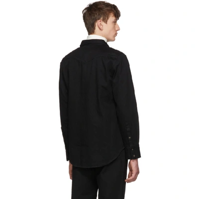 Shop Calvin Klein 205w39nyc Black Denim Shirt