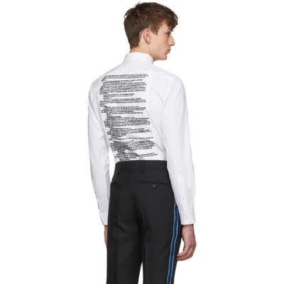 Shop Calvin Klein 205w39nyc White Back Text Shirt In 100 Opt Wht