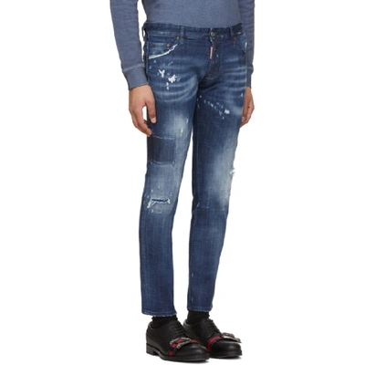 Shop Dsquared2 Navy Regular Clement Jeans In 470 Navy