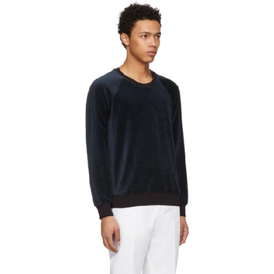 Shop 3.1 Phillip Lim / フィリップ リム 3.1 Phillip Lim Navy Velour Sweatshirt In Navy Na410