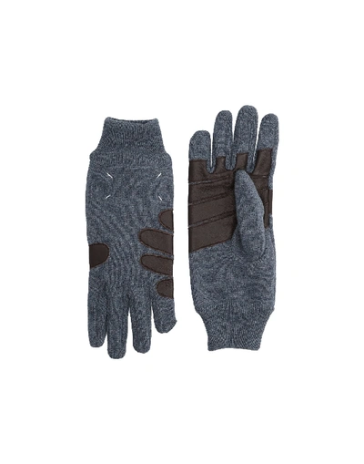 Shop Maison Margiela Gloves In Slate Blue