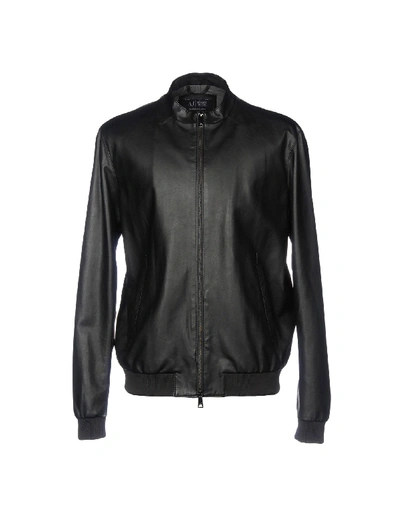 Shop Armani Jeans Jackets In Black