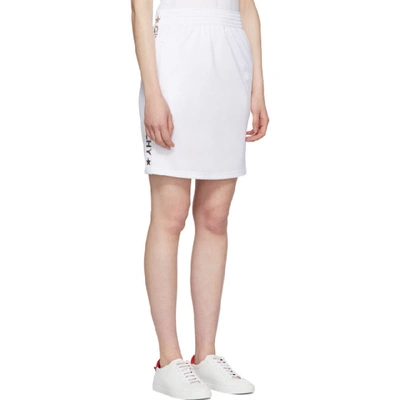 Givenchy White Logo Web Miniskirt