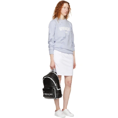 Givenchy White Logo Web Miniskirt