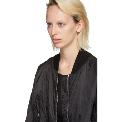 Shop Ben Taverniti Unravel Project Unravel Black Ghost Reconstructed Chop Bomber Jacket In Antracite