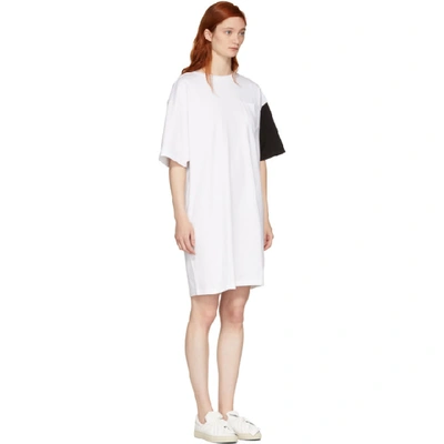 Shop Sjyp Ssense Exclusive White And Black California Club T-shirt Dress In 0090 Black