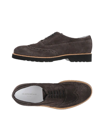 Shop Alberto Guardiani Laced Shoes In Dark Brown