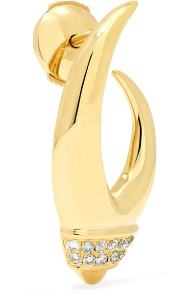 Shop Yvonne Léon 18-karat Gold Diamond Earring