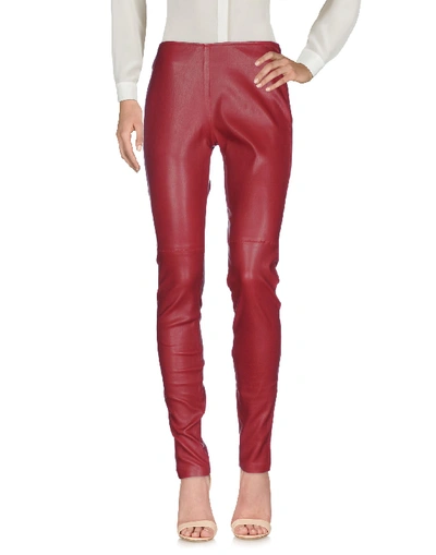 Shop Maison Margiela Casual Pants In Brick Red
