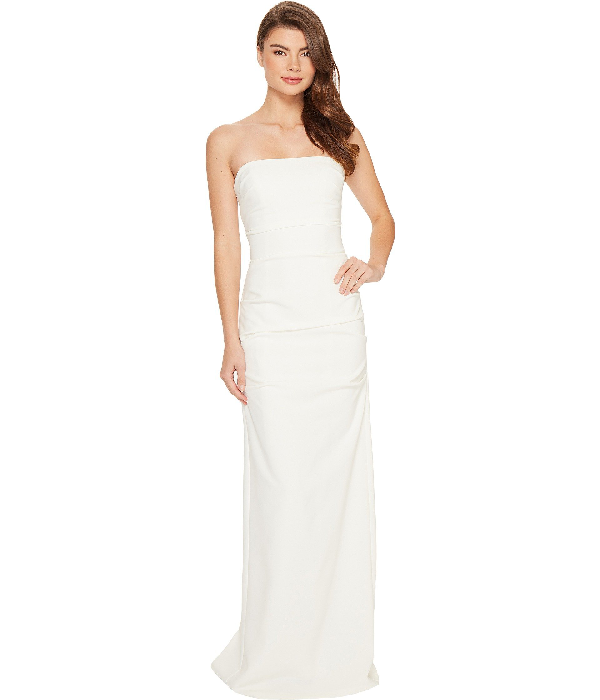 nicole miller strapless gown