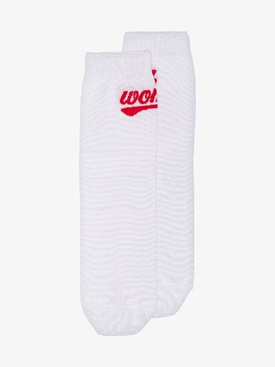 Shop Off-white Woman Logo Socks