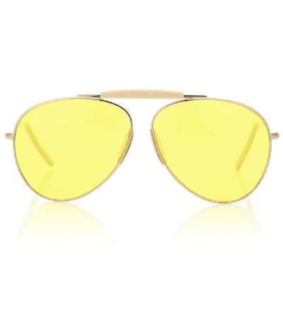 Shop Acne Studios Howard Sunglasses In Yellow
