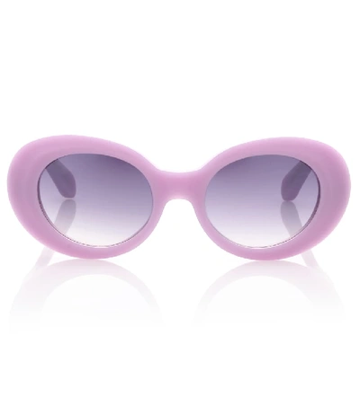 Shop Acne Studios Mustang Sunglasses In Purple